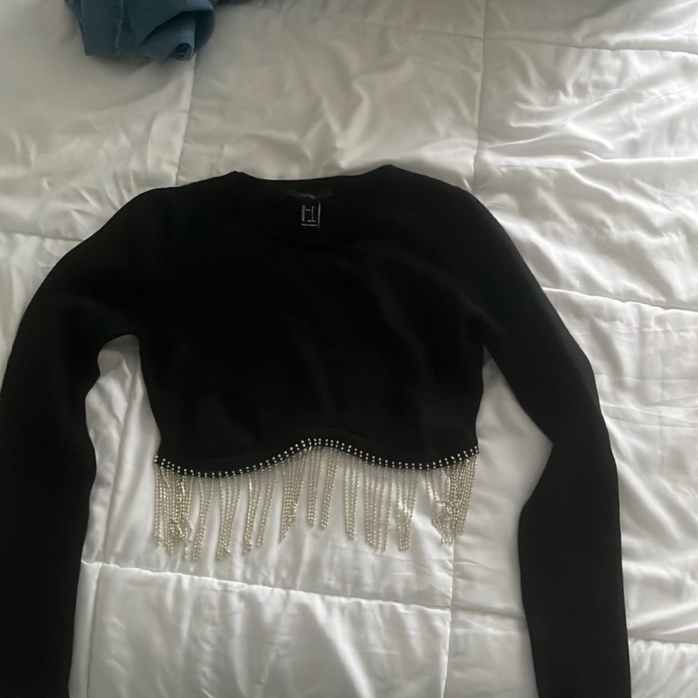 Bling Black Long sleeve shirt